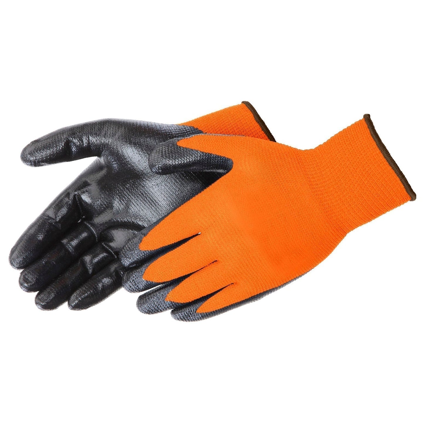 Orange String Knit Gloves - Liberty Safety - Hi-Vis Nitrile