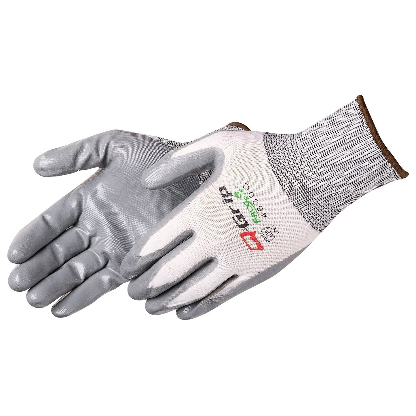 White Durable String Knit Gloves - Liberty Safety - Nitrile Coated