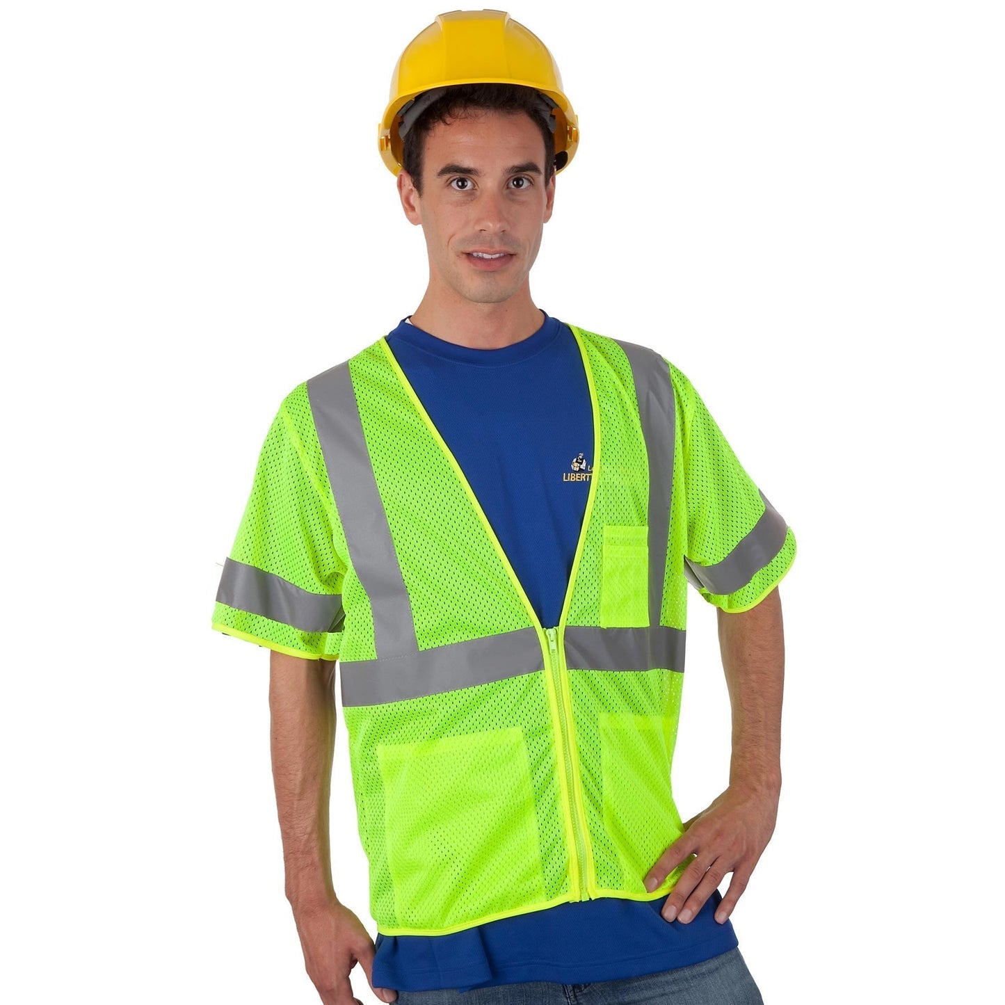 Orange Safety Vest - Liberty Safety - Fluorescent Polyester