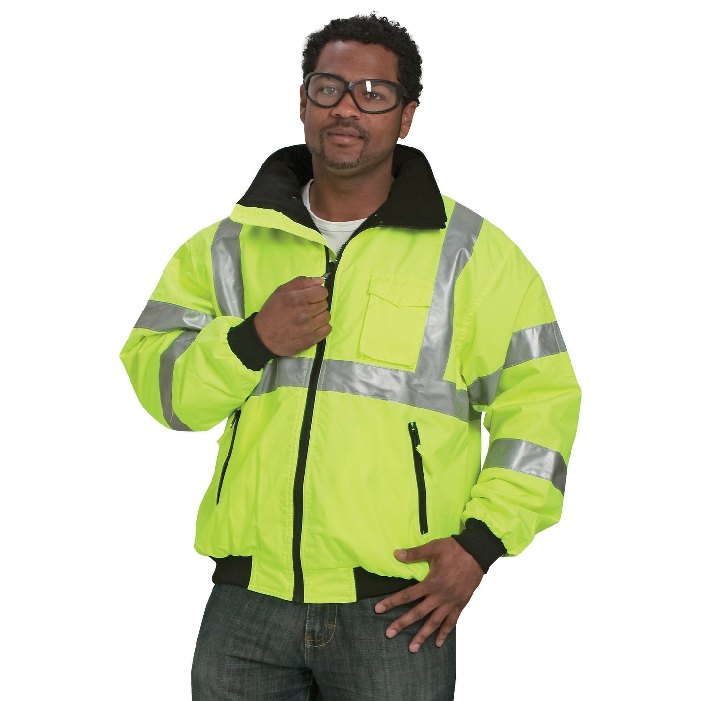 Yellow/Lime Safety Jacket - Liberty Safety - Waterproof