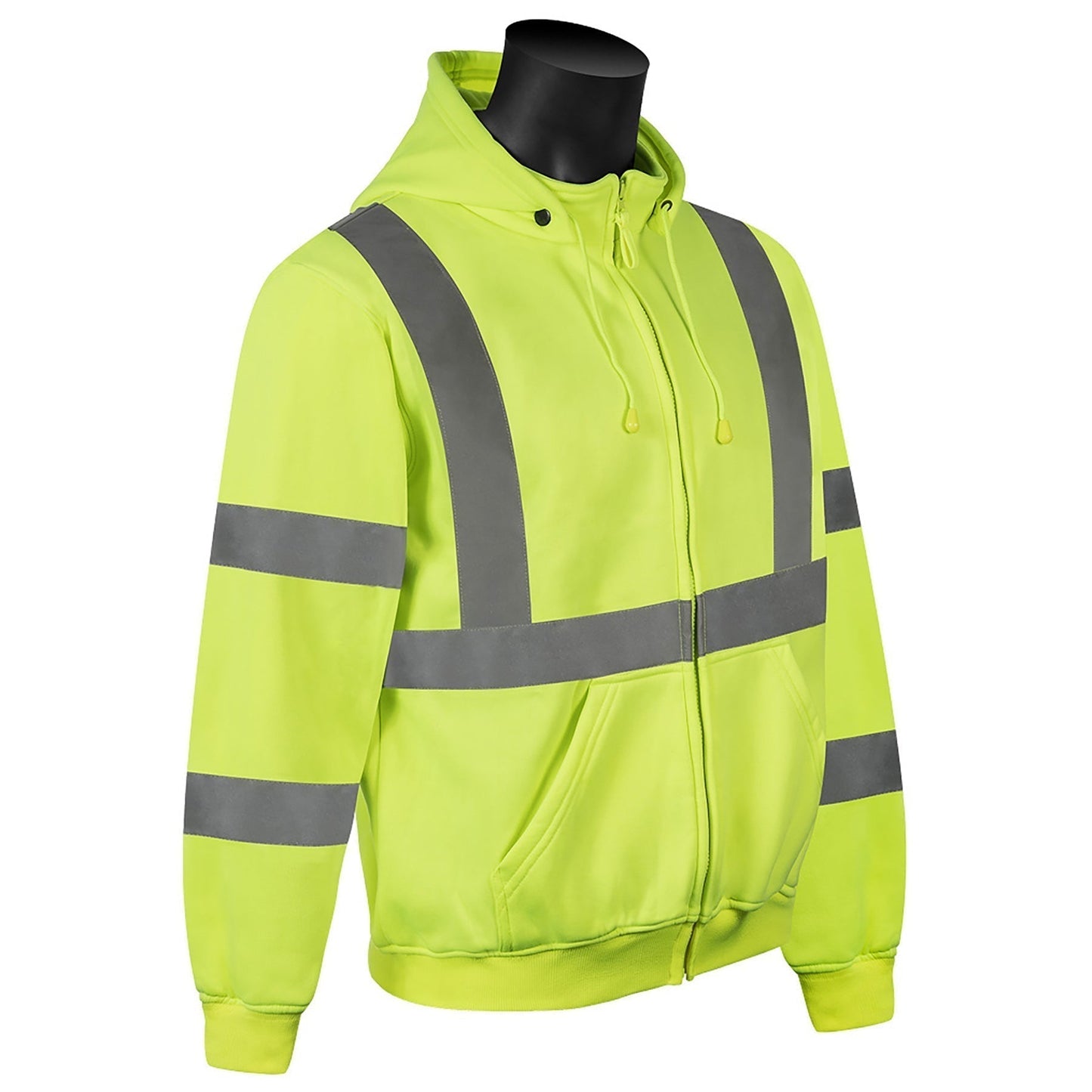 Yellow/Lime Safety Sweatshirts - Liberty Safety - Fleece Style