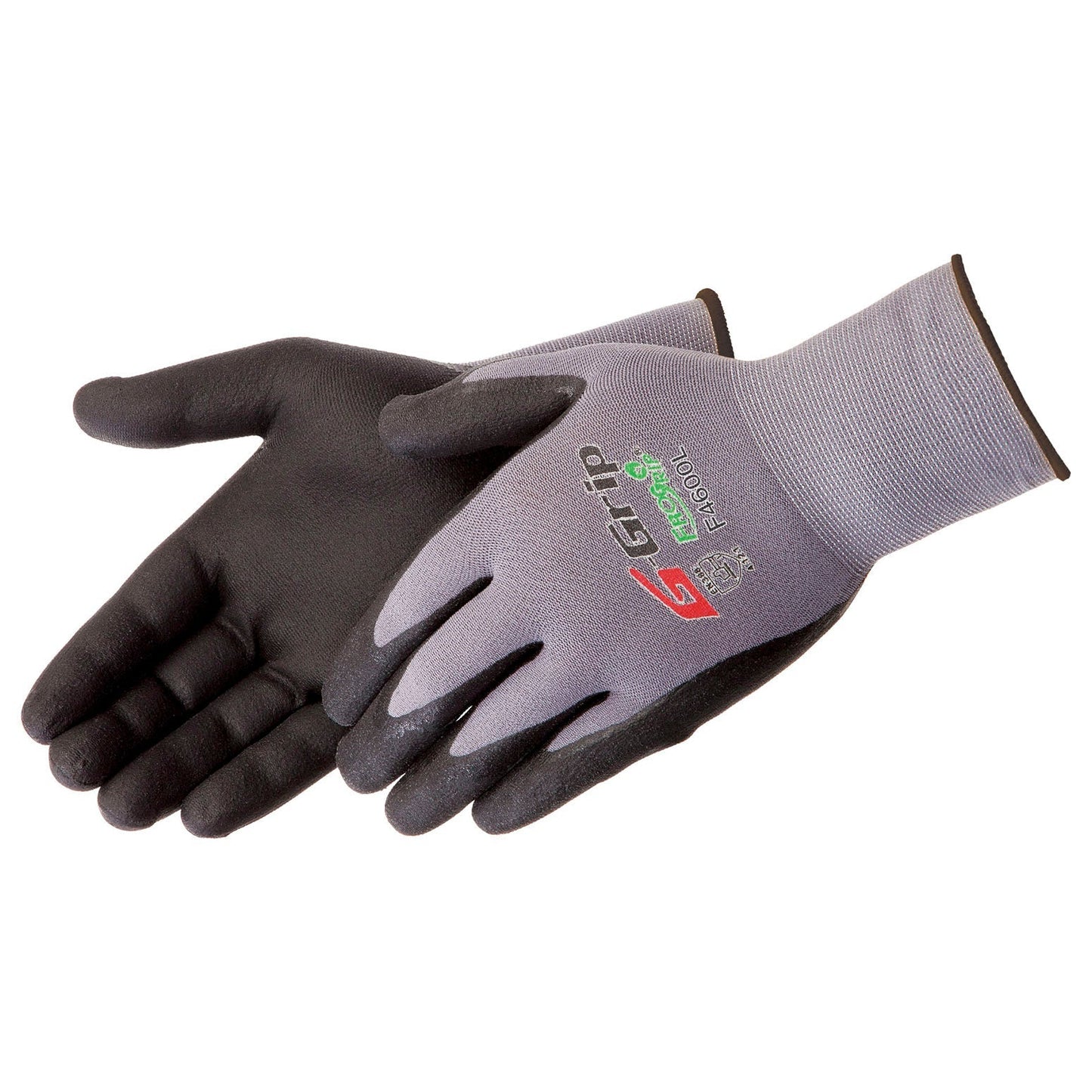 Gray/Black String Knit Gloves - Liberty Safety - Durable Grip