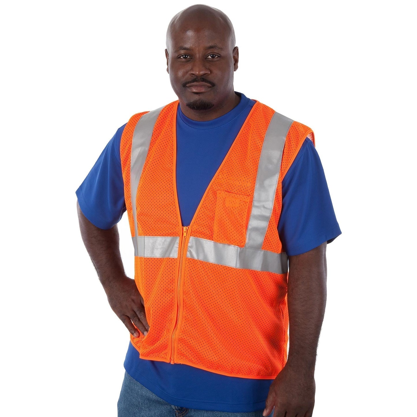 Orange Safety Vest - Liberty Safety - Self Extinguishing