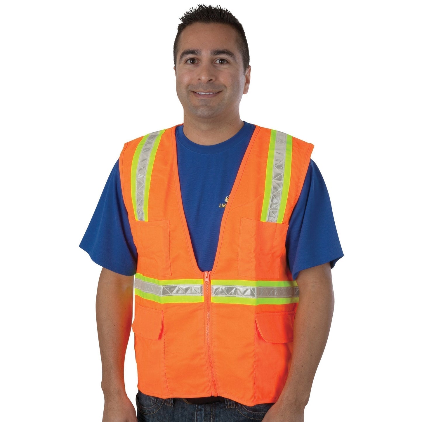 Orange Safety Vests - Liberty Safety - Solid Polyester