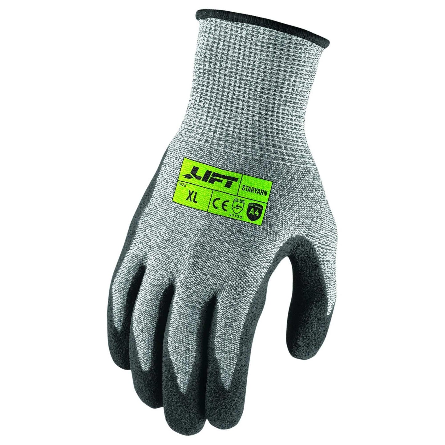 Gray Knit Gloves - LIFT Safety - Durable Microfoam