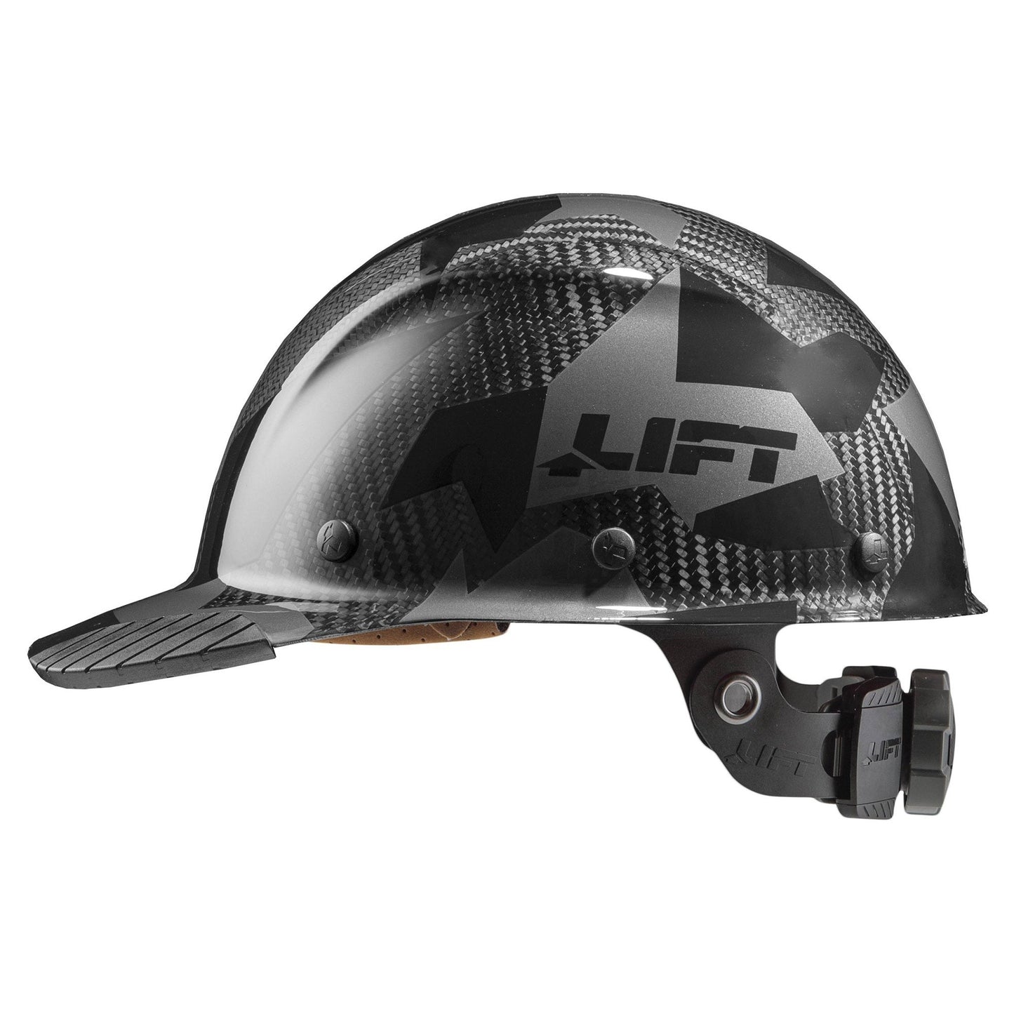 Full Black Camo Hard Hats - LIFT Safety - Carbon Fiber