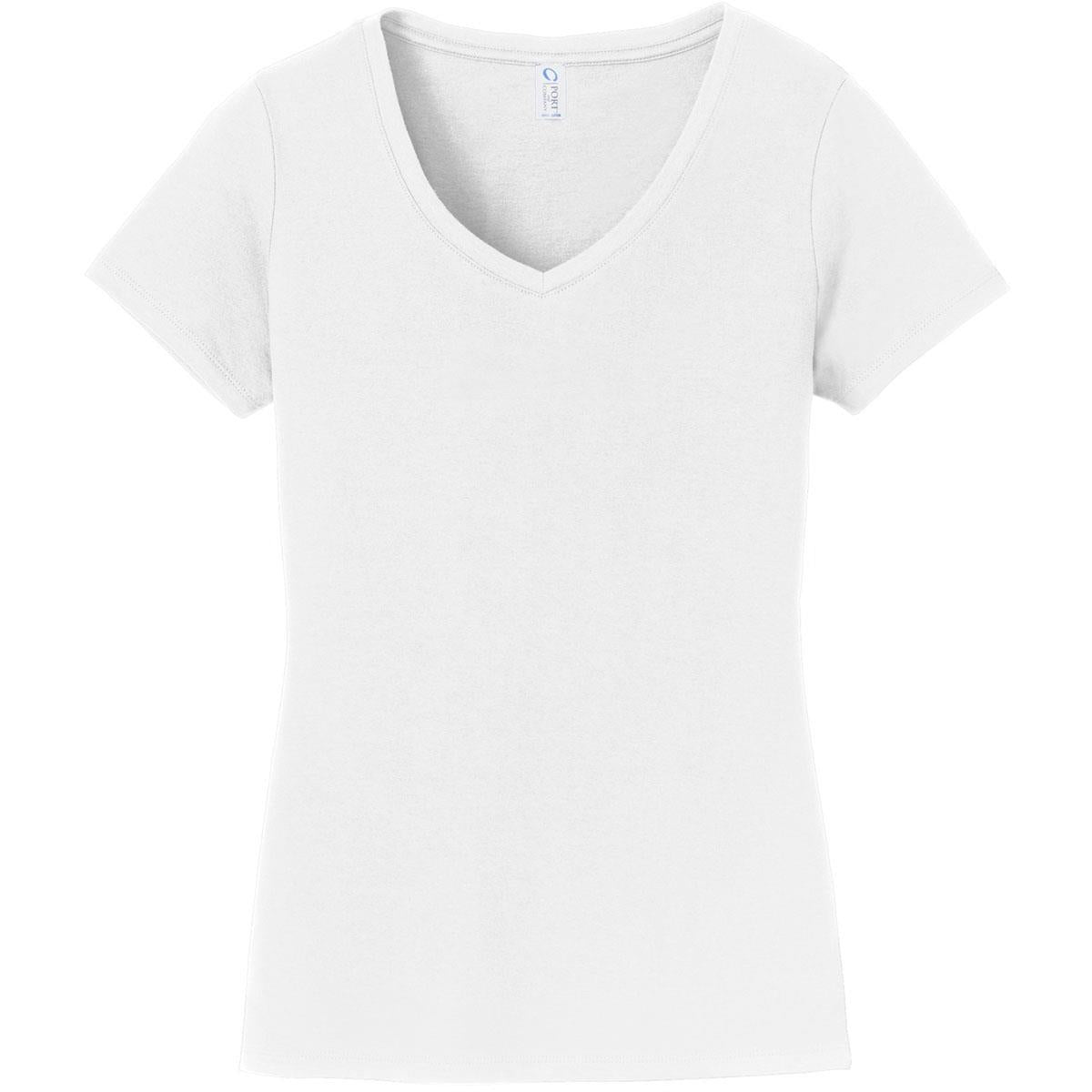 White T-Shirts - Port & Company - Soft Cotton - Classic Style