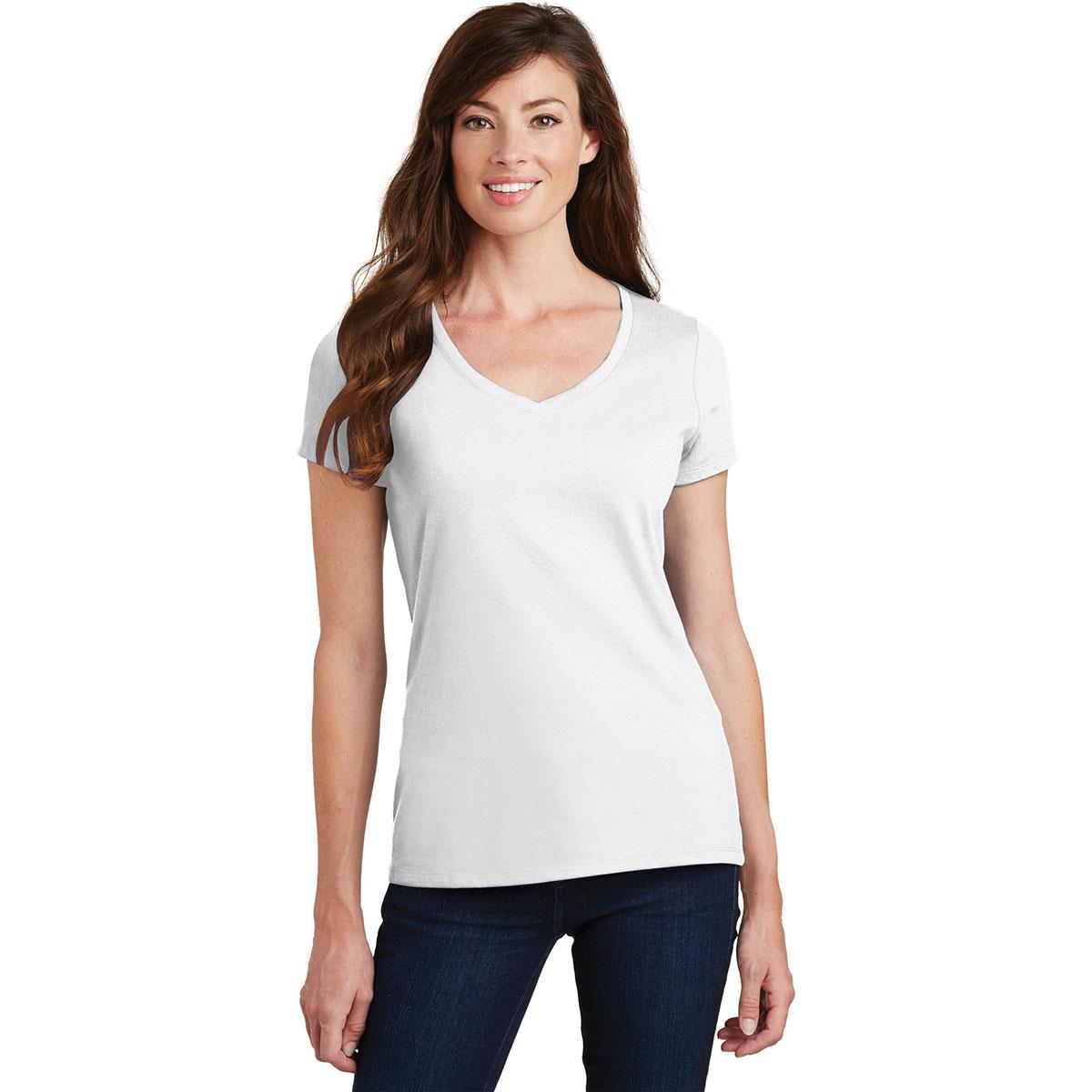 White T-Shirts - Port & Company - Soft Cotton - Classic Style