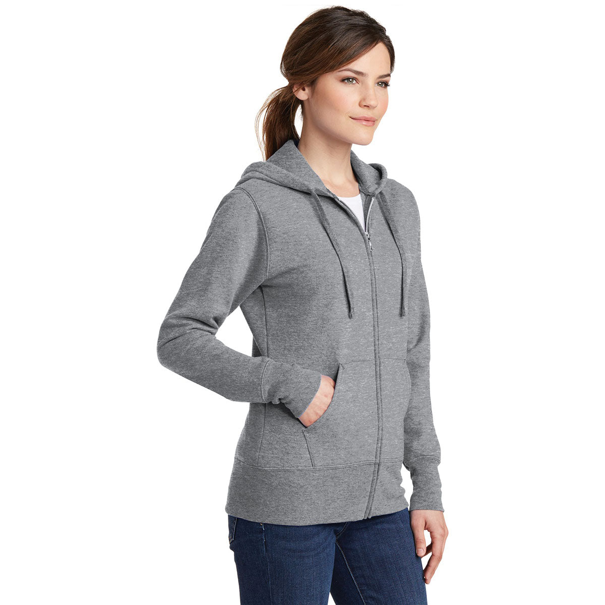 Charcoal Fleece Sweatshirt - Port & Company - Soft Fabric