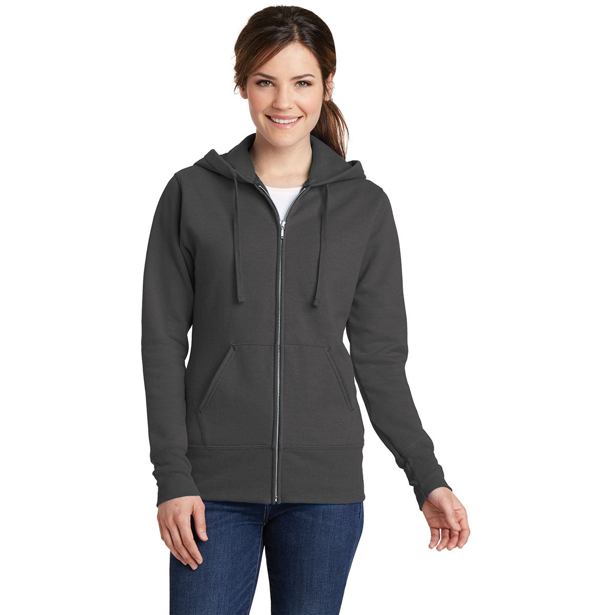 Charcoal Fleece Sweatshirt - Port & Company - Soft Fabric