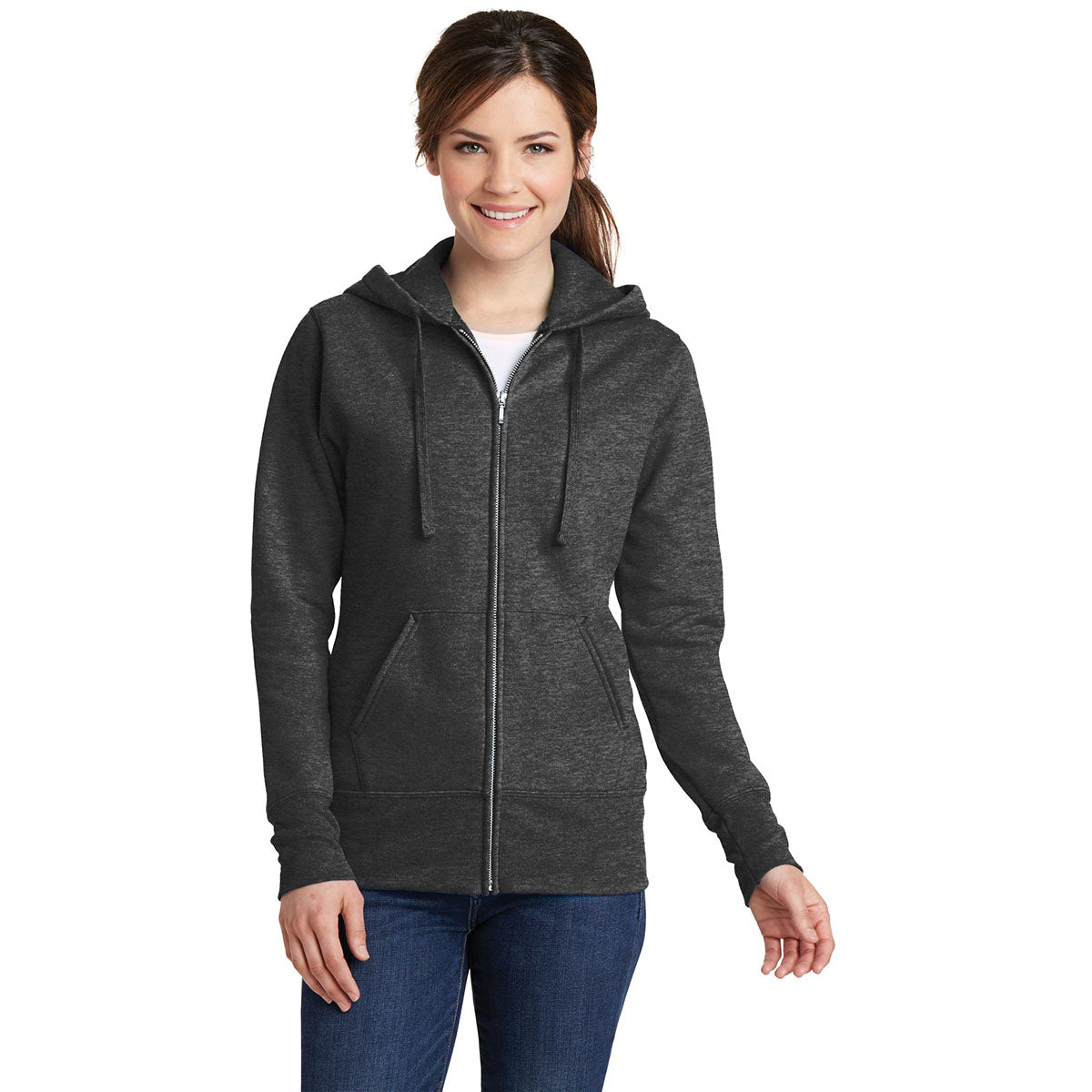 Charcoal Fleece Sweatshirt - Port & Company - Soft Fabric