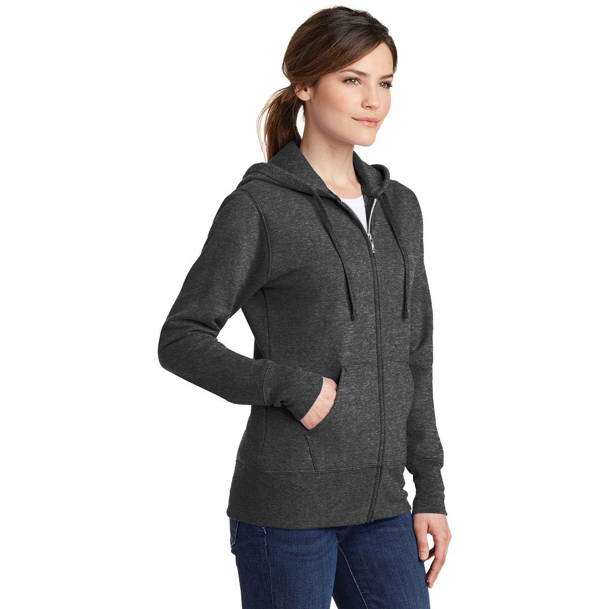 Charcoal Fleece Sweatshirt - Port & Company - Soft Fabric