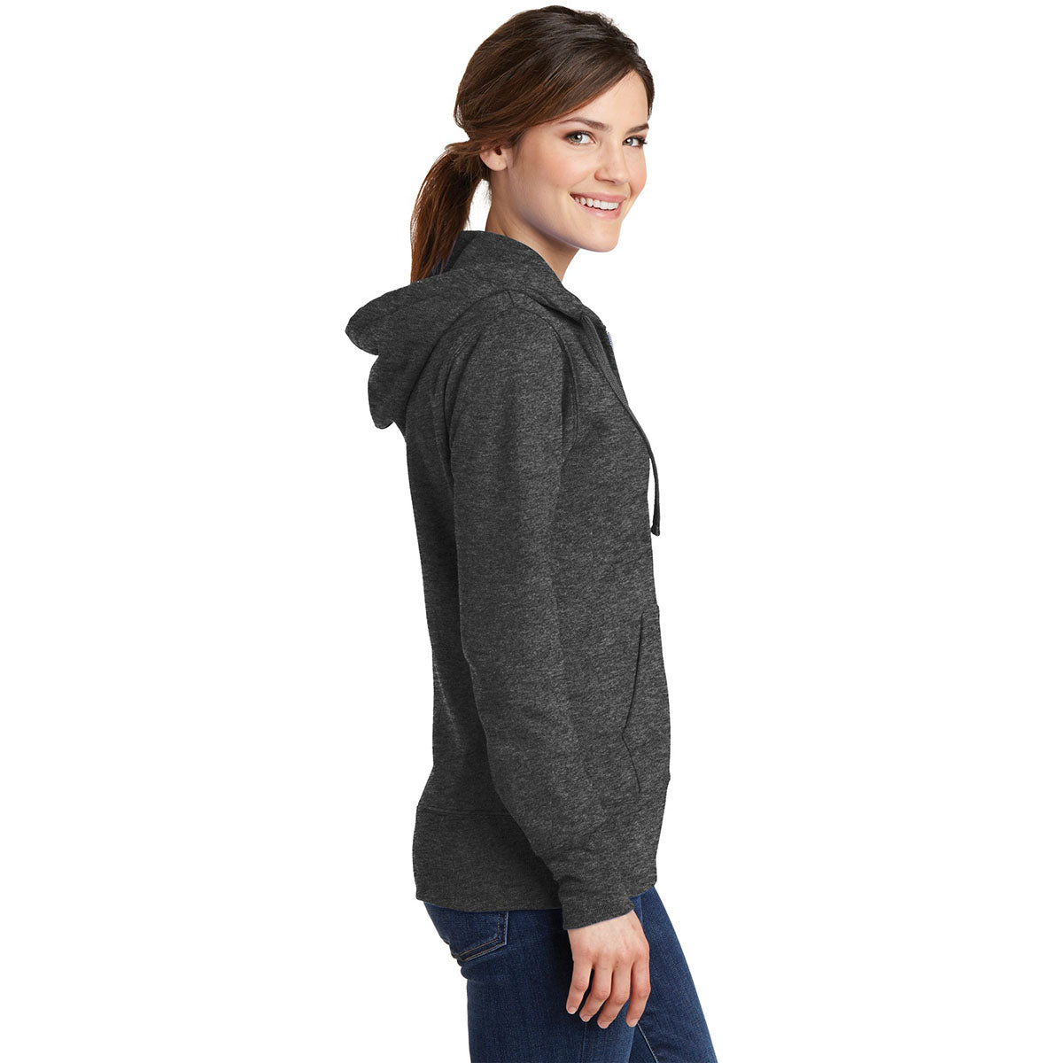 Charcoal Fleece Sweatshirt - Port & Company - Soft Fabric