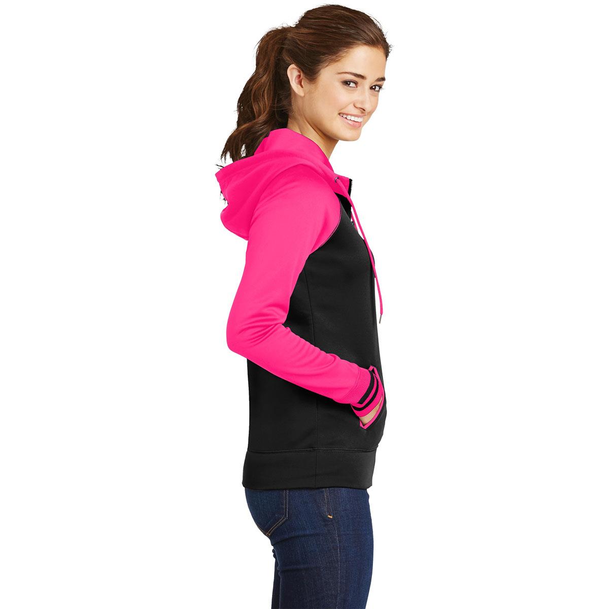 Black Varsity Jacket - Sport-Tek - Fleece Full-Zip