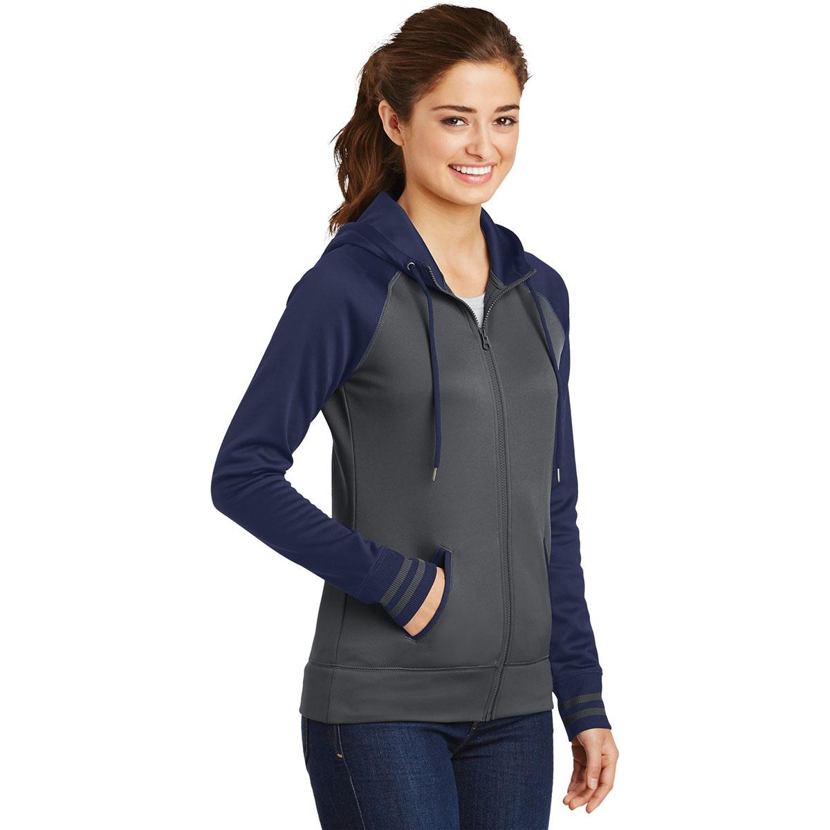 Black Varsity Jacket - Sport-Tek - Fleece Full-Zip
