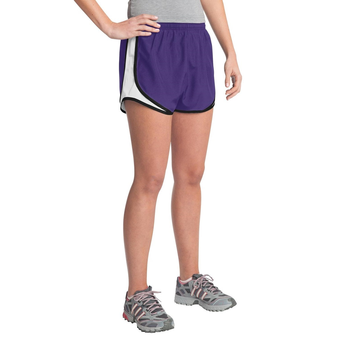Black/White/Black Shorts - Sport-Tek - Moisture Control