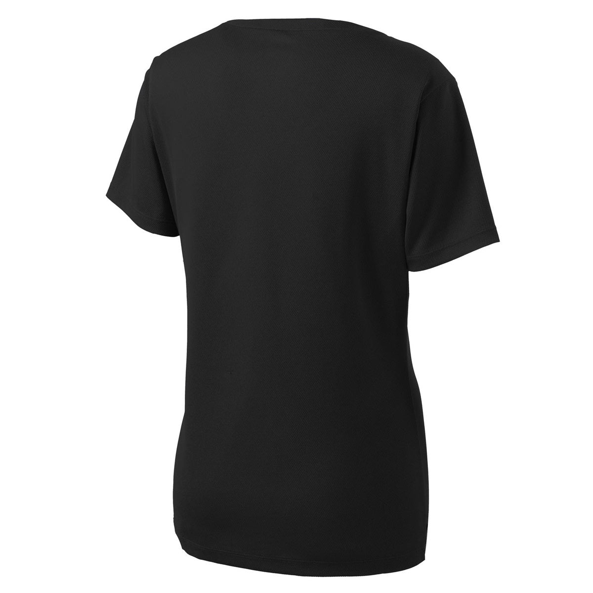 Black V-Neck Tee - Sport-Tek - Stylish Polyester Blend