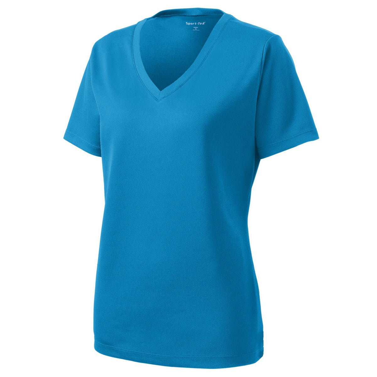 Black V-Neck Tee - Sport-Tek - Stylish Polyester Blend