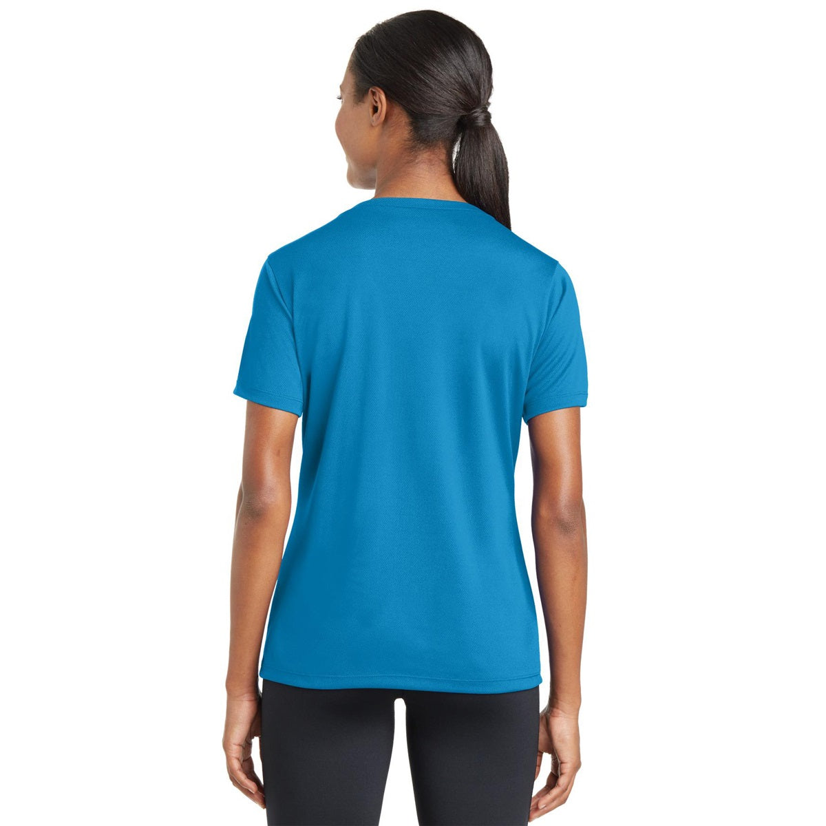 Black V-Neck Tee - Sport-Tek - Stylish Polyester Blend