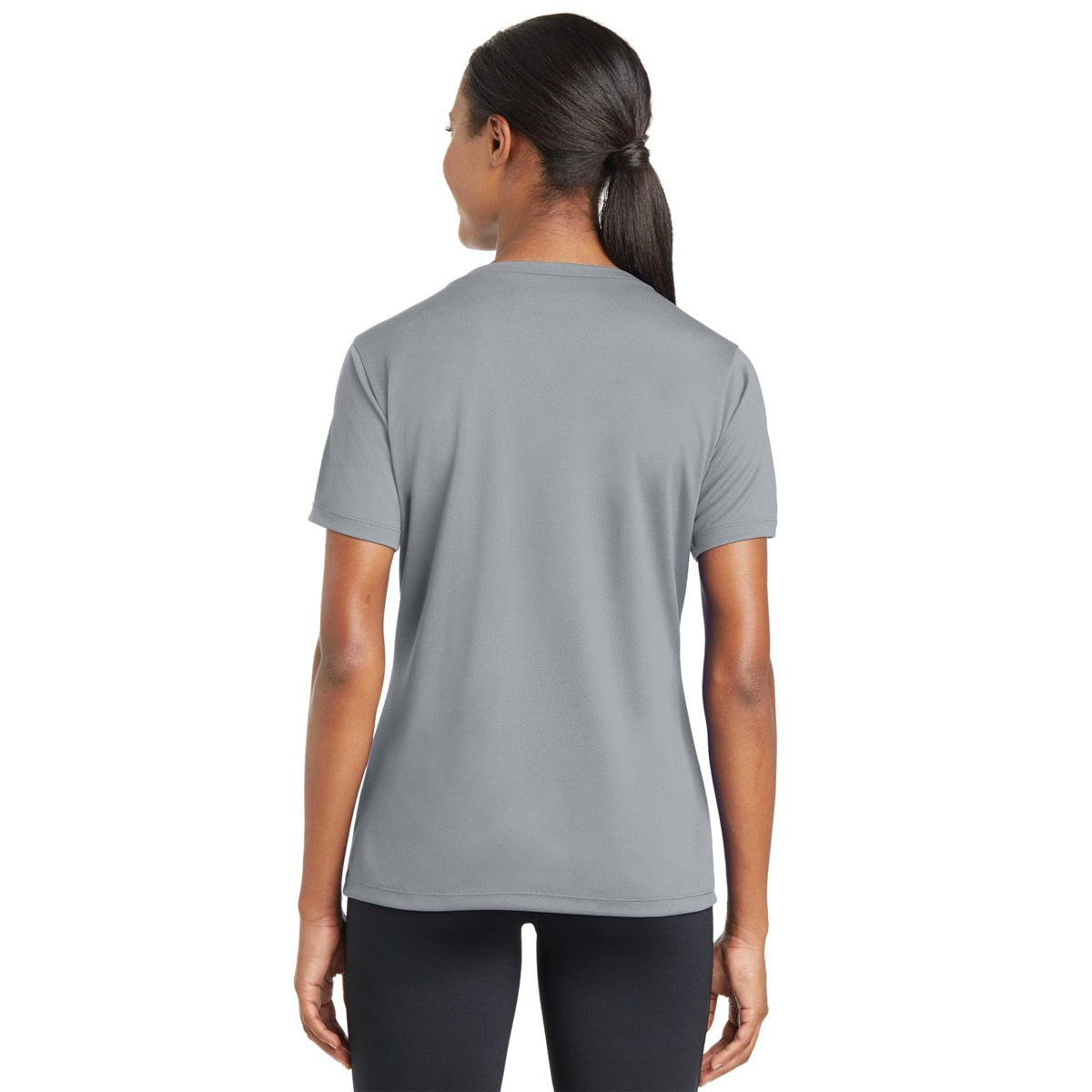 Black V-Neck Tee - Sport-Tek - Stylish Polyester Blend