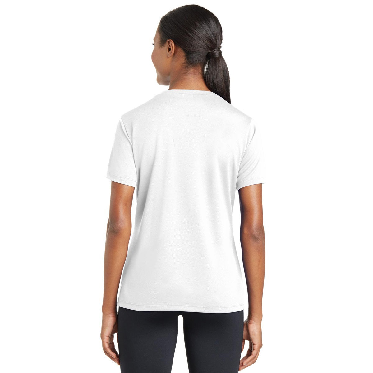 Black V-Neck Tee - Sport-Tek - Stylish Polyester Blend