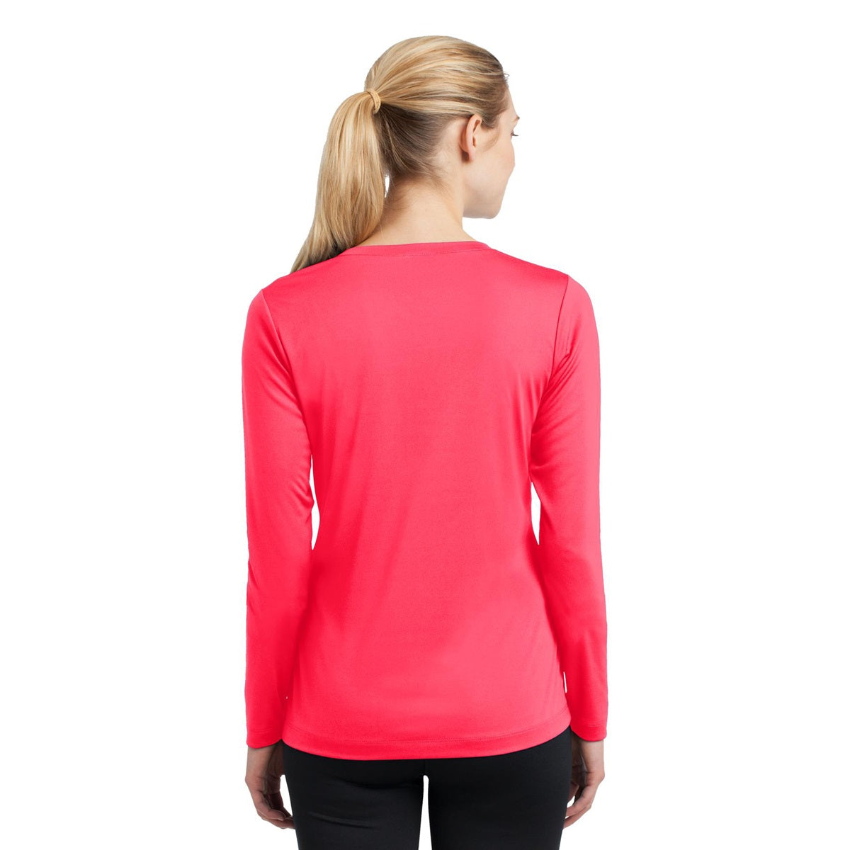 Forest Green T-Shirt - Sport-Tek - Long Sleeve V-Neck