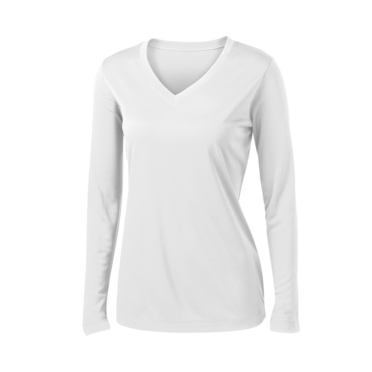 Forest Green T-Shirt - Sport-Tek - Long Sleeve V-Neck