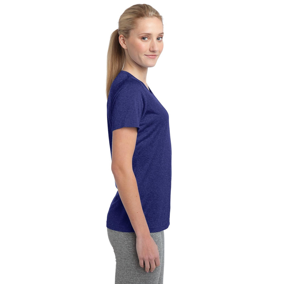 Blue Wake Heather T-Shirt - Sport-Tek - Moisture Wicking