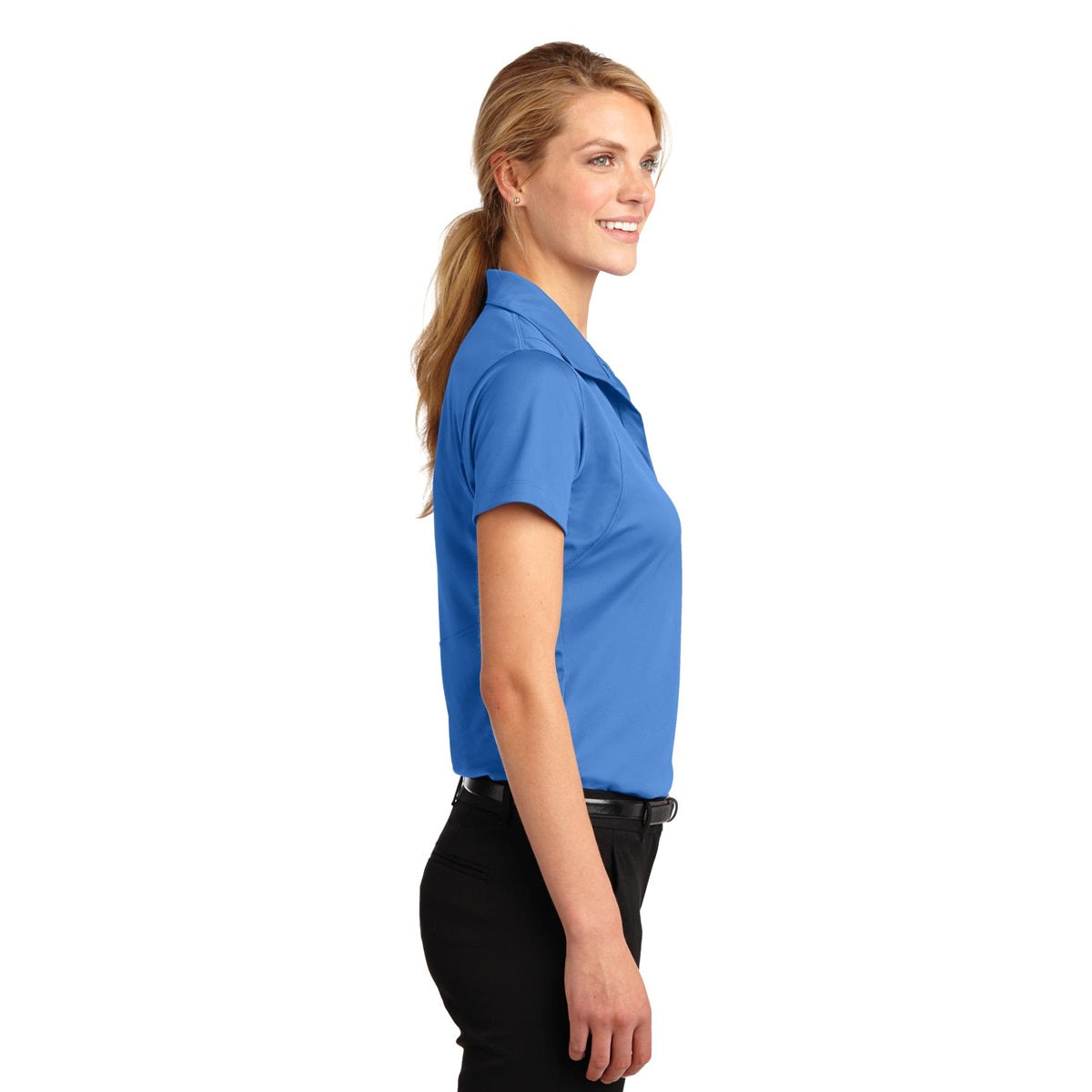 Grey Concrete Polo Shirts - Sport-Tek - Sleek Micropique