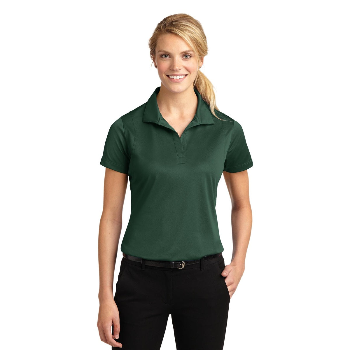 Grey Concrete Polo Shirts - Sport-Tek - Sleek Micropique
