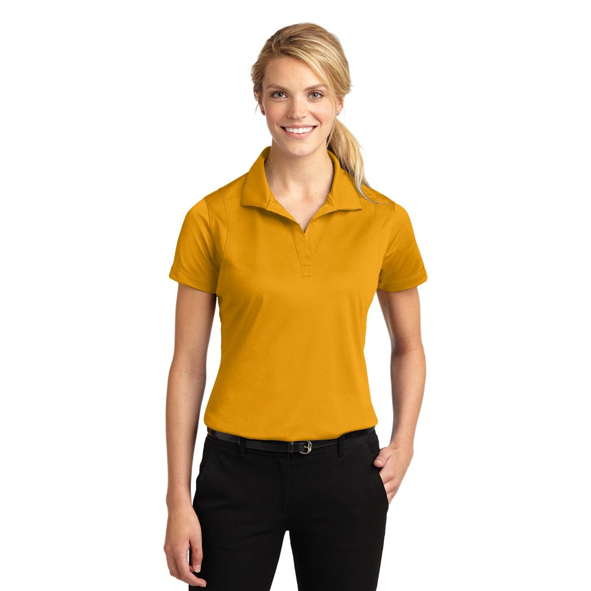 Grey Concrete Polo Shirts - Sport-Tek - Sleek Micropique