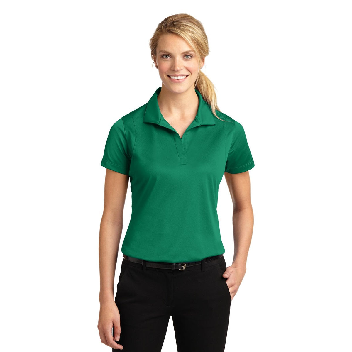 Grey Concrete Polo Shirts - Sport-Tek - Sleek Micropique