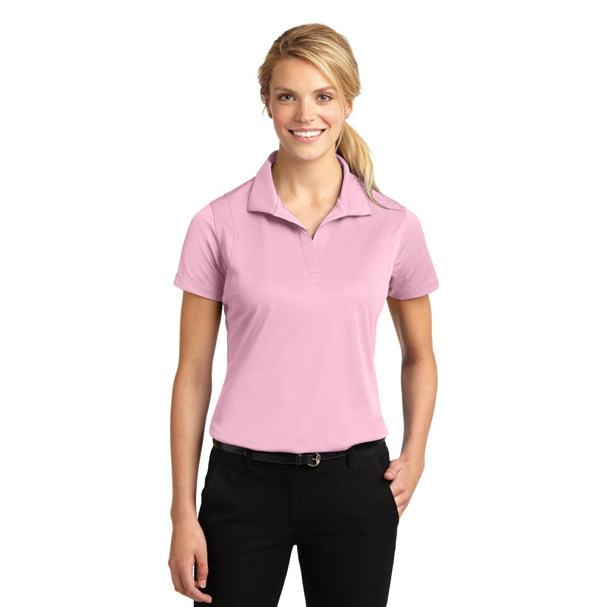 Grey Concrete Polo Shirts - Sport-Tek - Sleek Micropique
