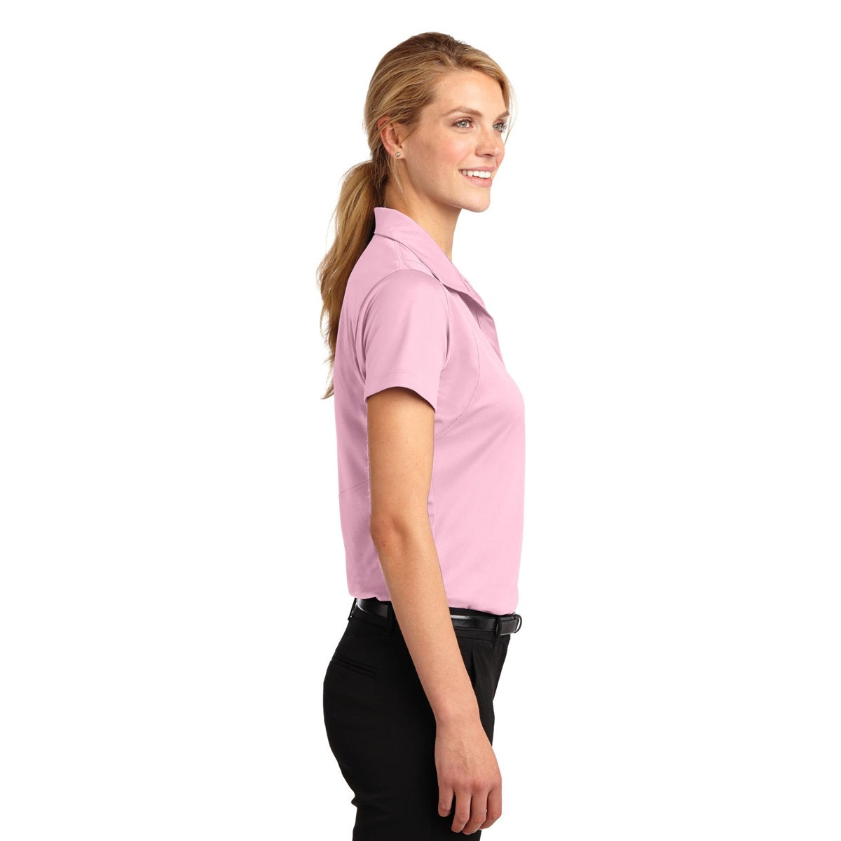 Grey Concrete Polo Shirts - Sport-Tek - Sleek Micropique