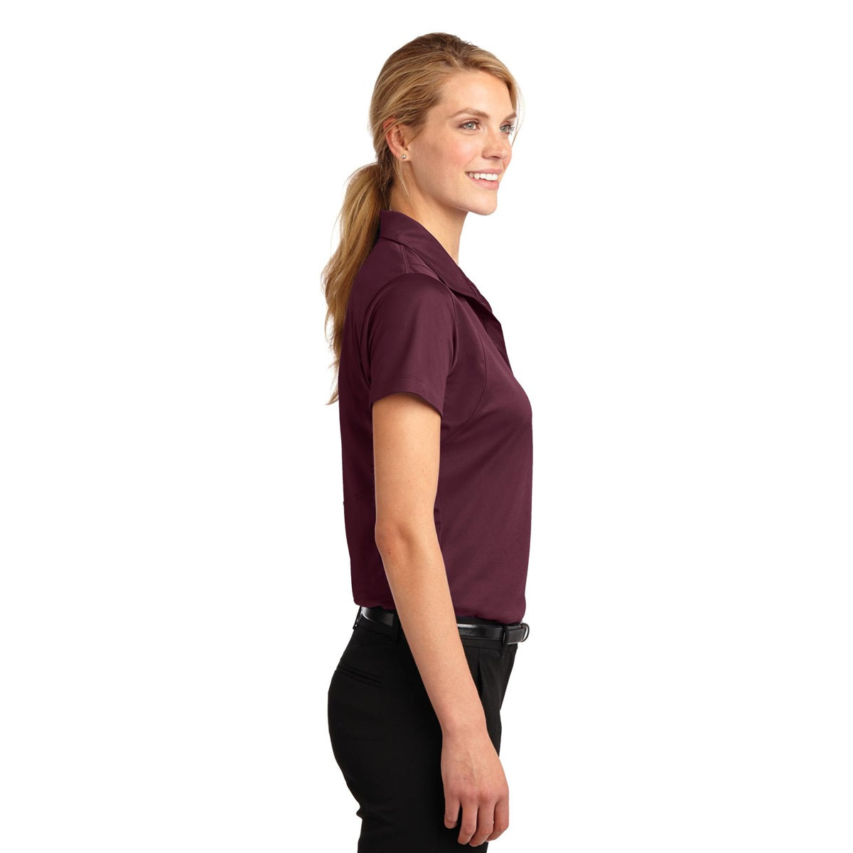 Grey Concrete Polo Shirts - Sport-Tek - Sleek Micropique