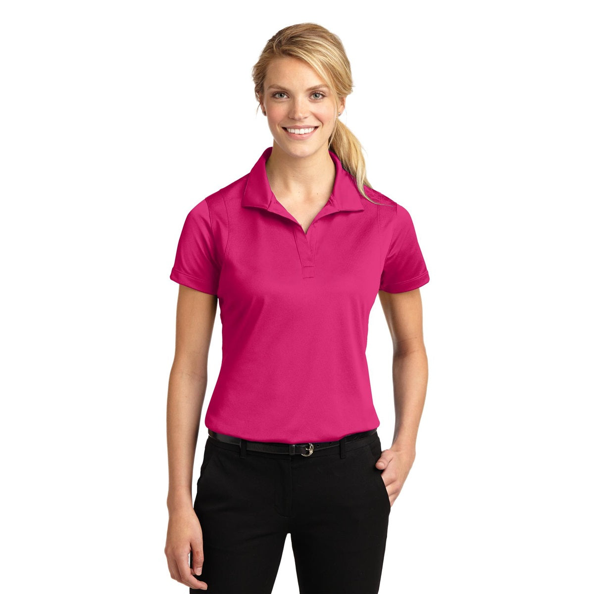 Grey Concrete Polo Shirts - Sport-Tek - Sleek Micropique