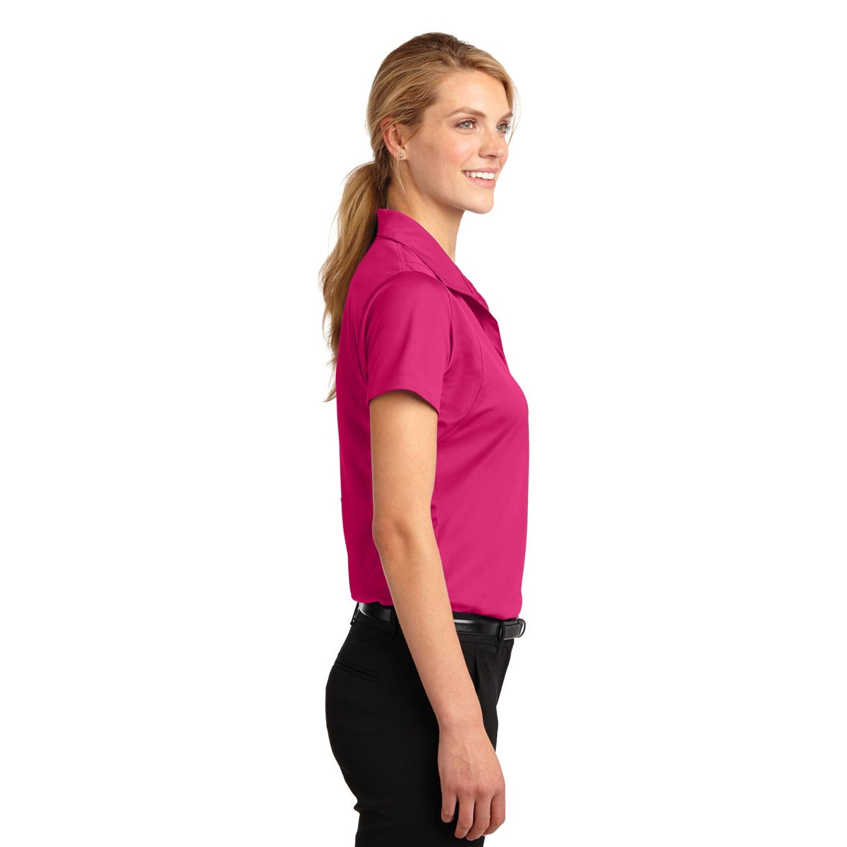 Grey Concrete Polo Shirts - Sport-Tek - Sleek Micropique