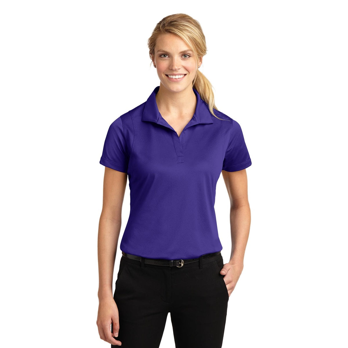 Grey Concrete Polo Shirts - Sport-Tek - Sleek Micropique