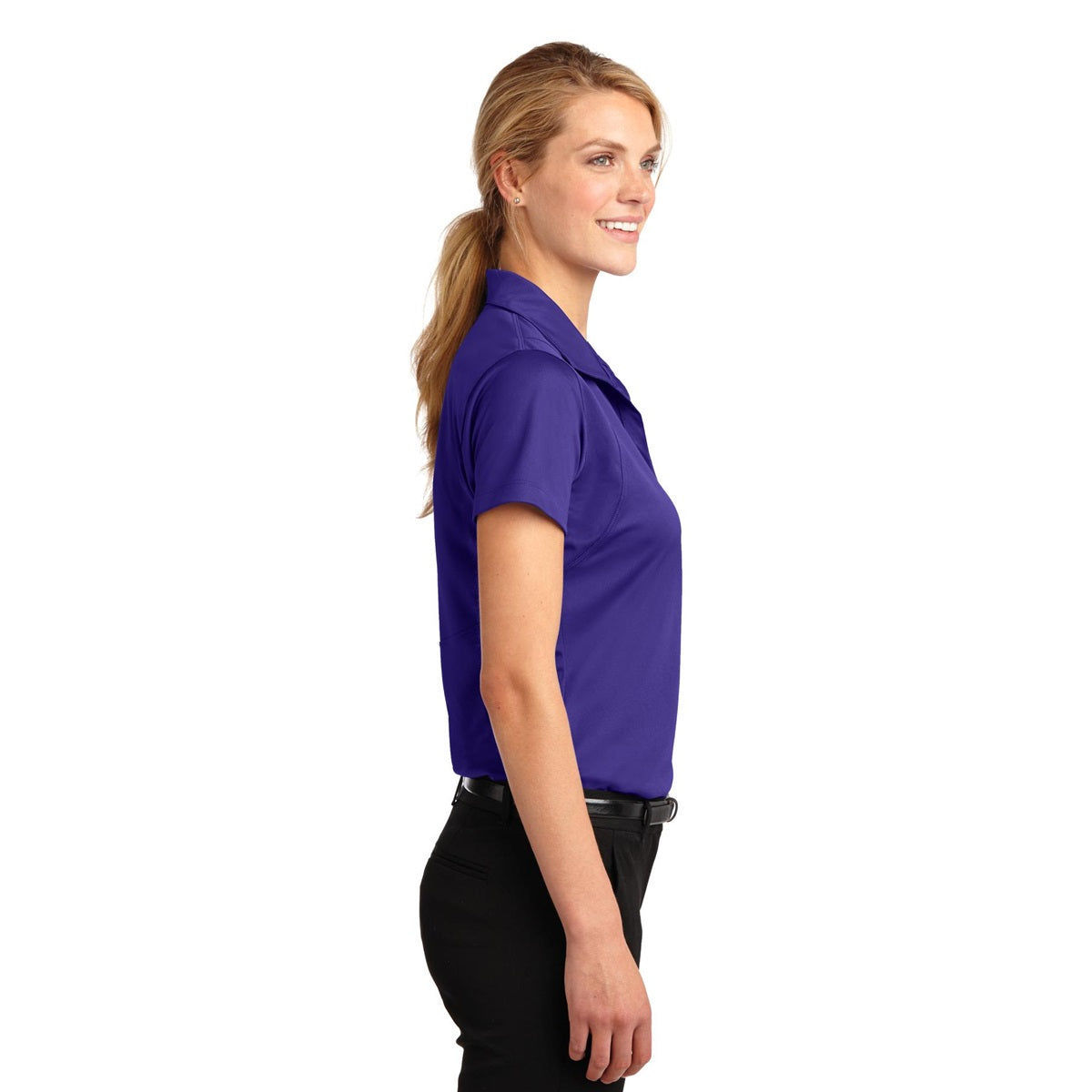 Grey Concrete Polo Shirts - Sport-Tek - Sleek Micropique