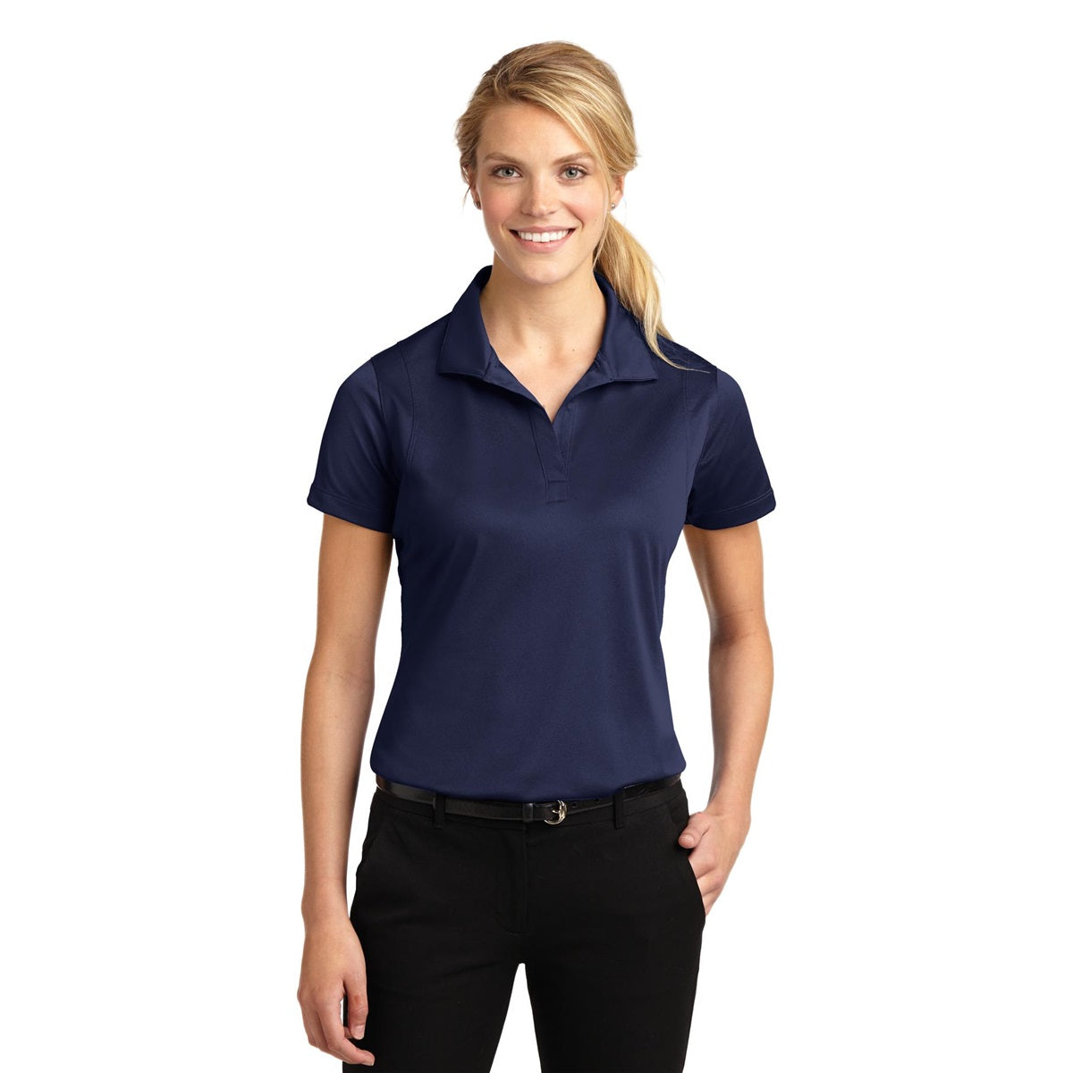 Grey Concrete Polo Shirts - Sport-Tek - Sleek Micropique