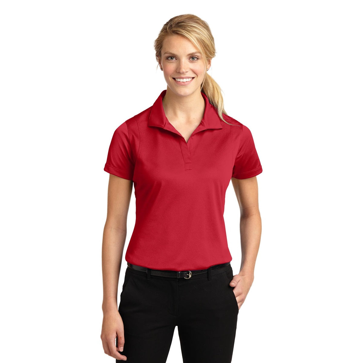Grey Concrete Polo Shirts - Sport-Tek - Sleek Micropique