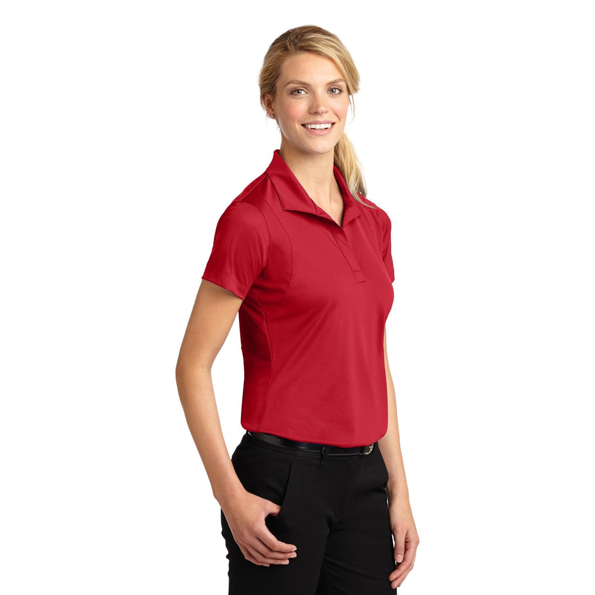 Grey Concrete Polo Shirts - Sport-Tek - Sleek Micropique