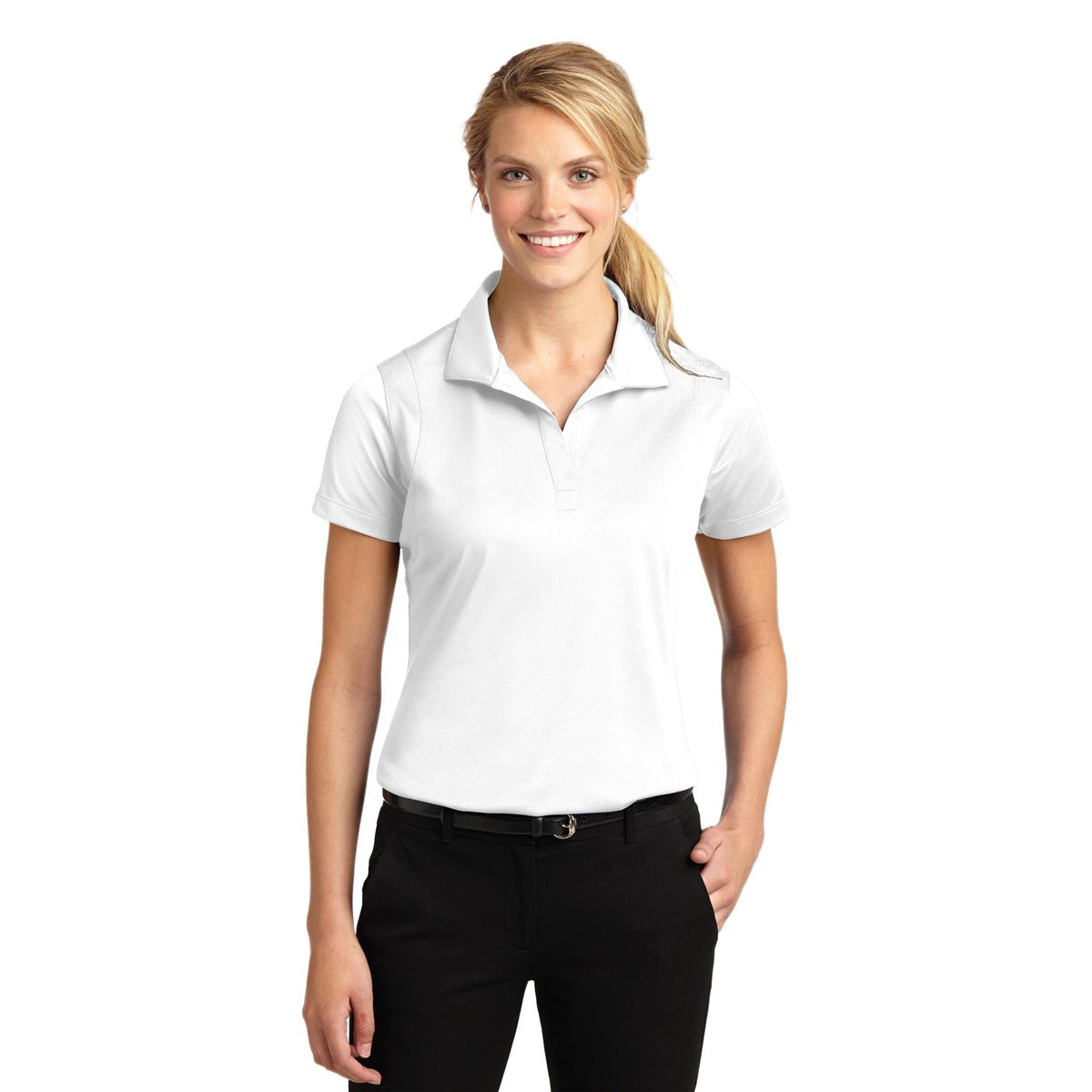 Grey Concrete Polo Shirts - Sport-Tek - Sleek Micropique