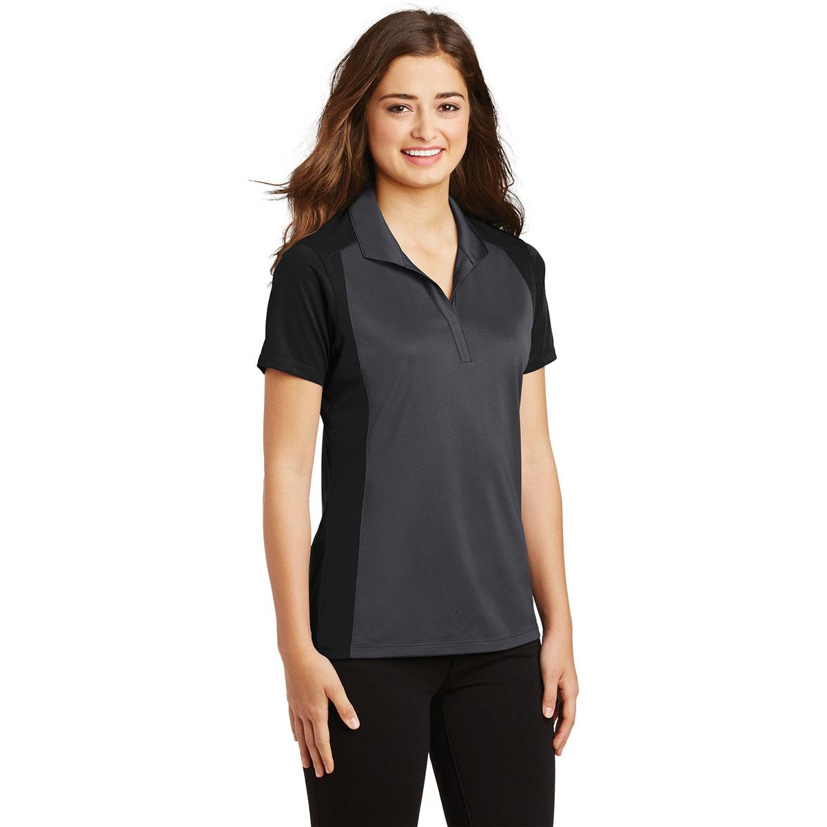 Iron Grey Polo Shirt - Sport-Tek - Colorblock Design