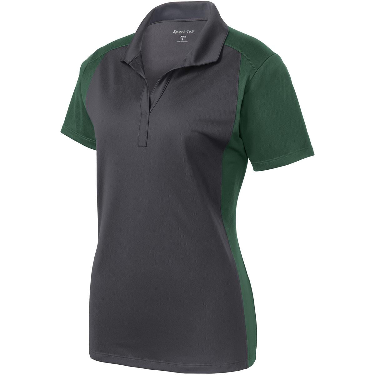 Iron Grey Polo Shirt - Sport-Tek - Colorblock Design