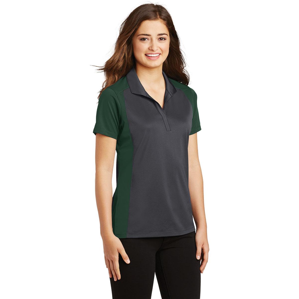 Iron Grey Polo Shirt - Sport-Tek - Colorblock Design