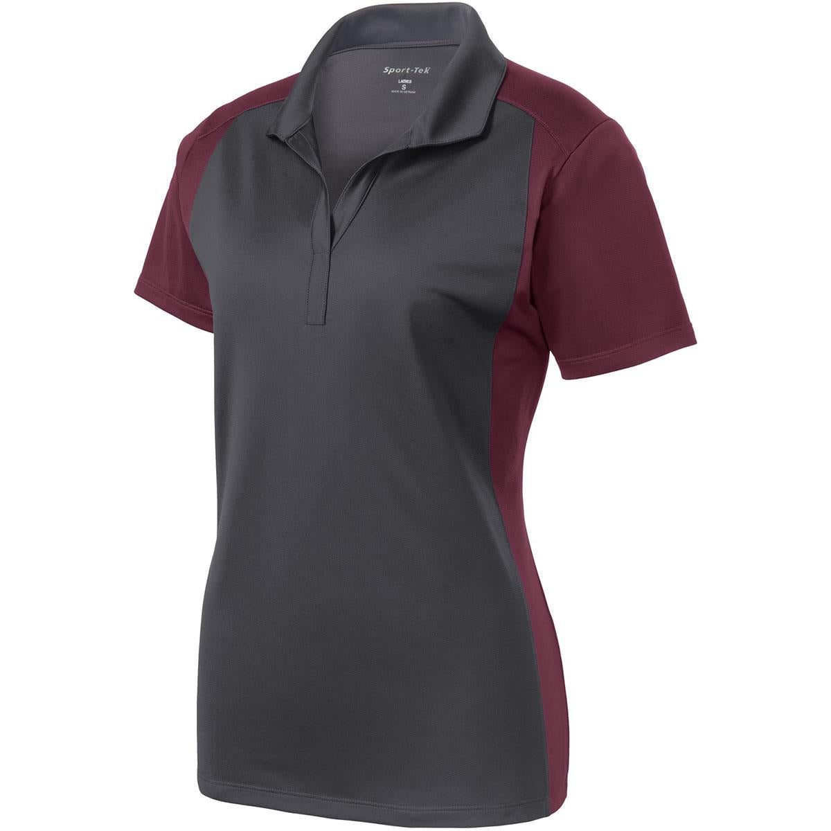 Iron Grey Polo Shirt - Sport-Tek - Colorblock Design