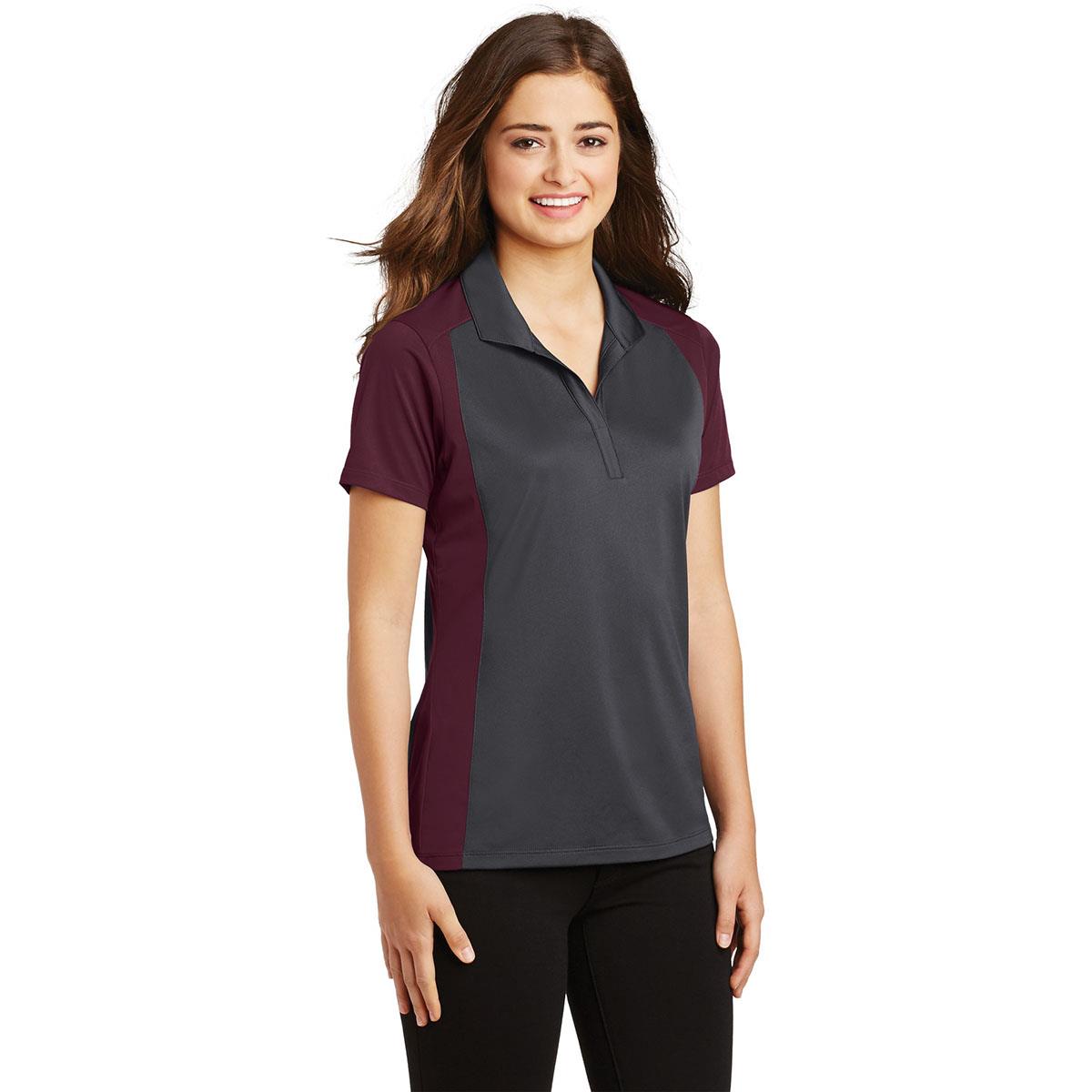 Iron Grey Polo Shirt - Sport-Tek - Colorblock Design