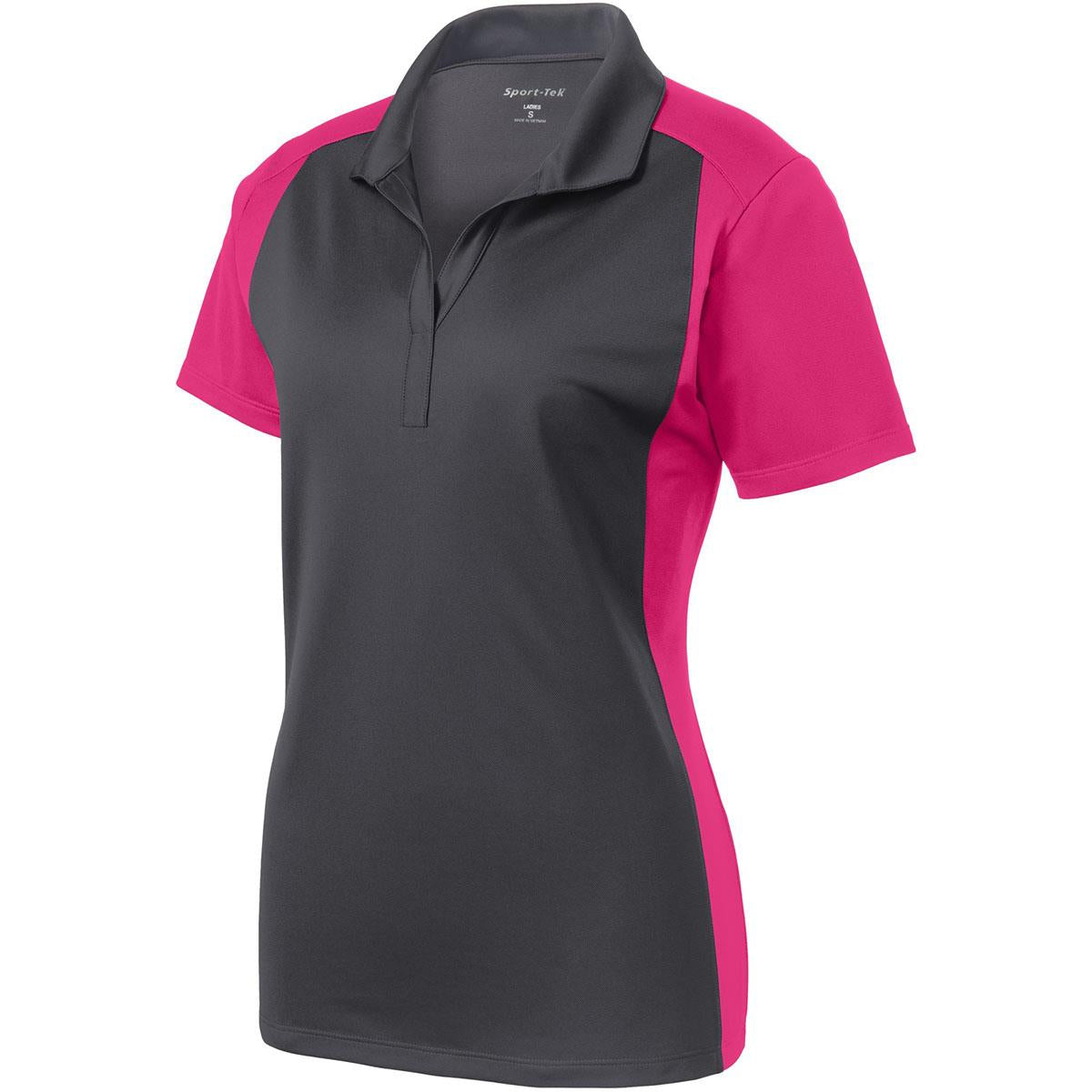 Iron Grey Polo Shirt - Sport-Tek - Colorblock Design