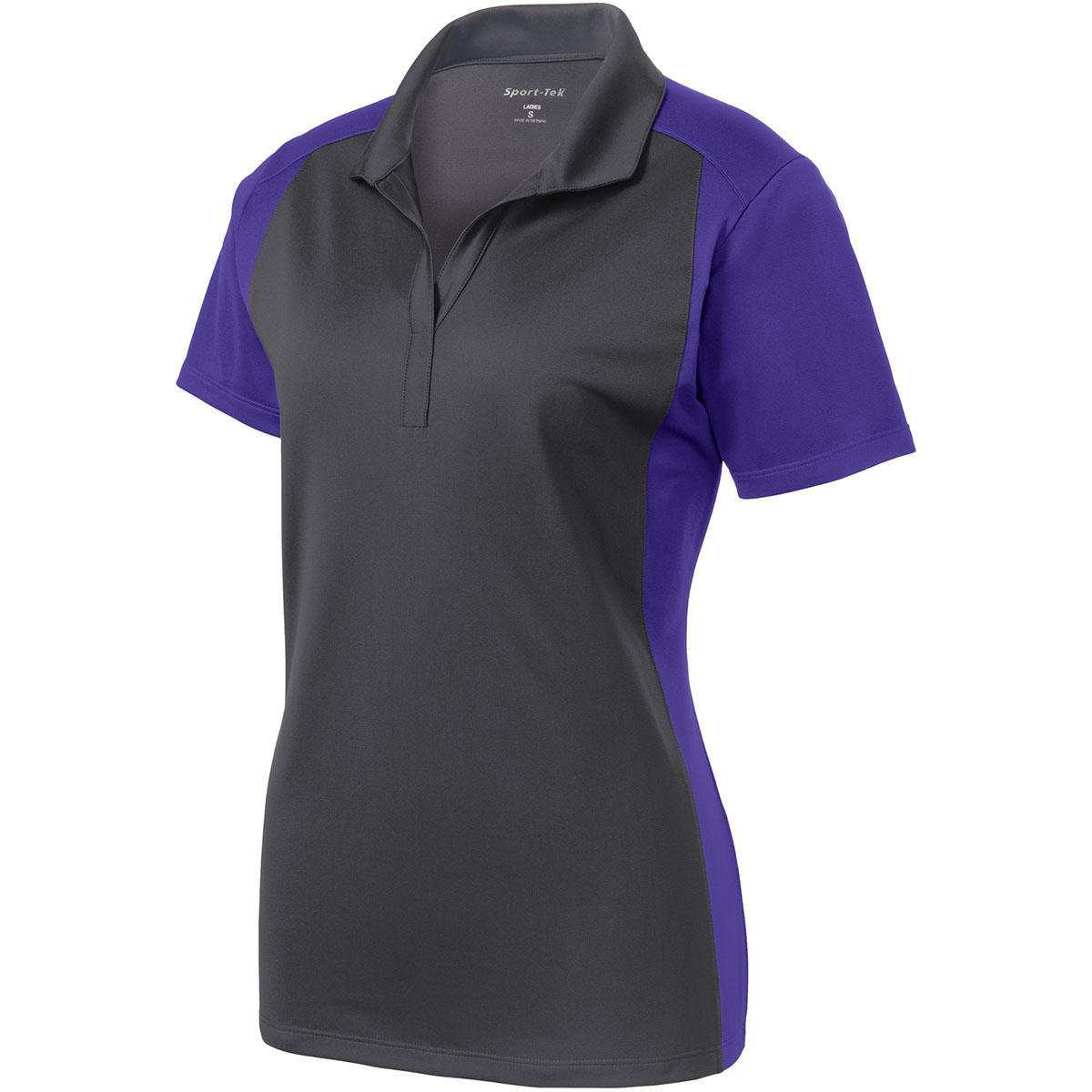 Iron Grey Polo Shirt - Sport-Tek - Colorblock Design
